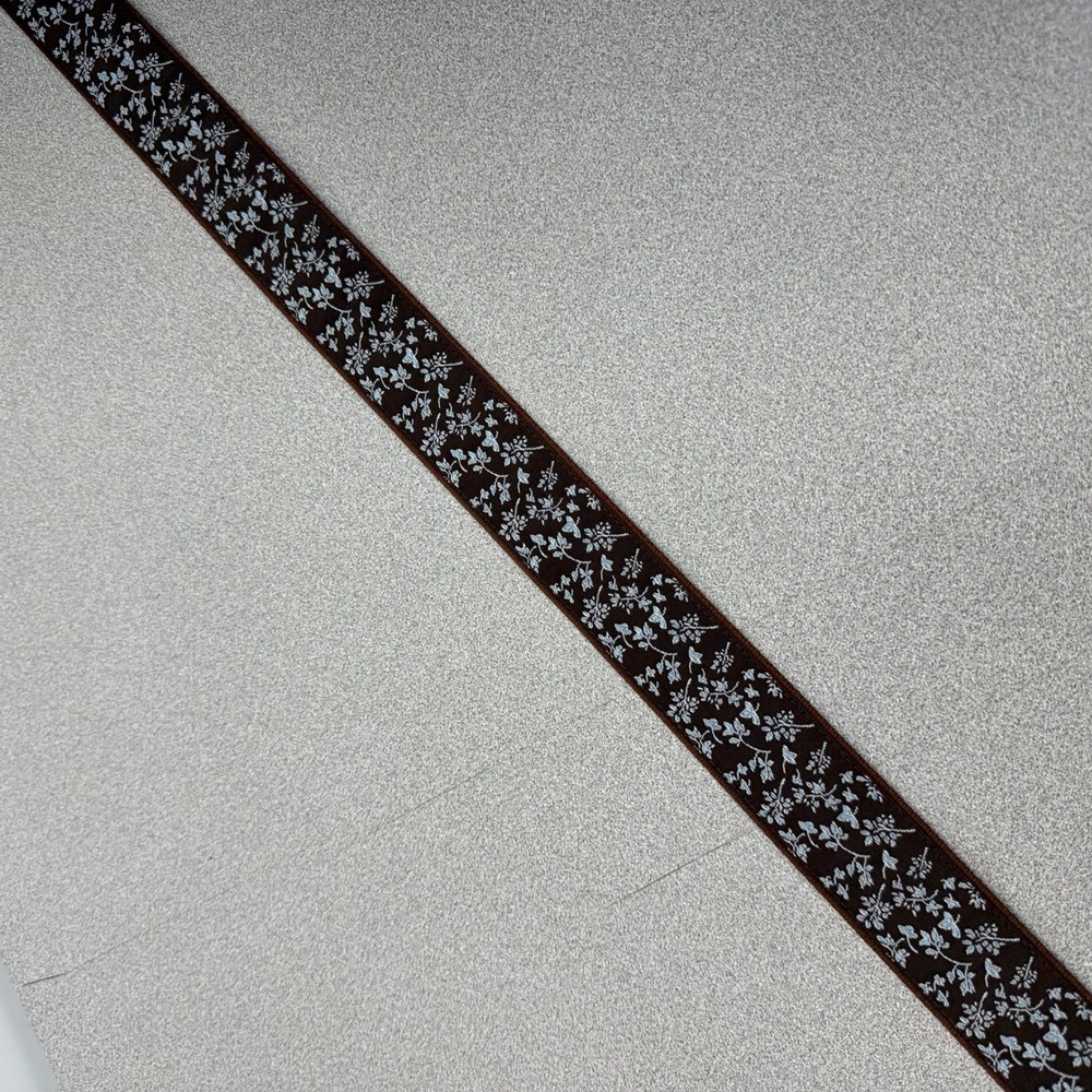 Bison Designs Belt Womens Small Brown Floral Print Mazo Webbing Slider Buckle - Picture 4 of 6